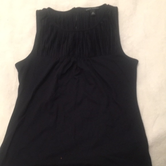 Banana Republic navy blue sleeveless pleat blouse - Picture 1 of 4